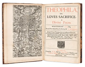 Edward Benlowes. Theophila, or Loves Sacrifice. A Divine Poem. With the Author's Supralibros.