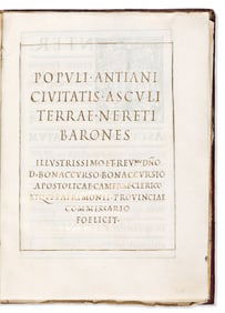 Buonaccorso Buonaccorsi. Diploma Honoring Cardinal Buonoccorsi. Manuscript on Parchment with