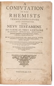Thomas Cartwright A Confutation of the Rhemists Translation, Glosses and Annotations on the New