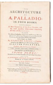 Andrea Palladio. The Architecture of Palladio in Four Books. London: Printed for A. Ward et alia,