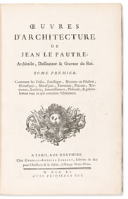 Jean La Pautre. Oeuvres D'Architecture. Paris: Chez Charles-Antoine Jombert, 1751.