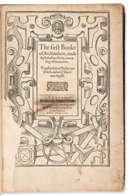 Sebastian Serlio. The First [-Fift] Booke of Architecture. London: Printed [by Simon Stafford and