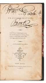 Charles Brockden Brown. Wieland; or the Transformation, An American Tale. New York: Printed by T.