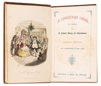 Charles Dickens. A Christmas Carol, First Edition, Scarce Second Issue. London: Chapman & Hall,