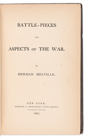 Herman Melville. Battle-Pieces and Aspects of the War. New York: Harper & Brothers, 1866.