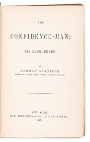 Herman Melville. The Confidence-Man: His Masquerade. New York: Dix, Edwards & Co., 1857.