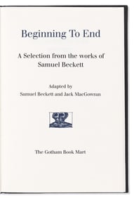 Samuel Beckett & Edward Gorey, illus. Beginning to End. New York: Gotham Book Mart, 1988.