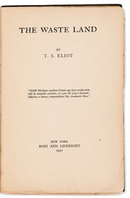T.S. Eliot. The Waste Land, Allen Tate's Copy. New York: Boni and Liveright, 1922.