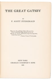 F. Scott Fitzgerald. The Great Gatsby, First Edition. New York: Charles Scribnerís Sons, 1925.