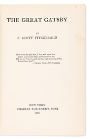 F. Scott Fitzgerald. The Great Gatsby, First Edition. New York: Charles Scribnerís Sons, 1925.