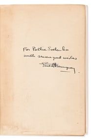 Ernest Hemingway. For Whom the Bell Tolls, Inscribed First Edition. New York: Charles Scribnerí