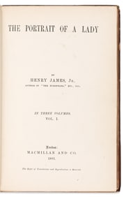 Henry James. The Portrait of a Lady. London: Macmillan and Co., 1881.