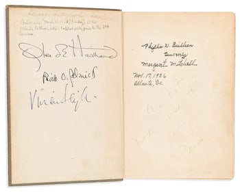 Margaret Mitchell Gone with the Wind, Signed First Edition with Additional Autographs & Photo. New