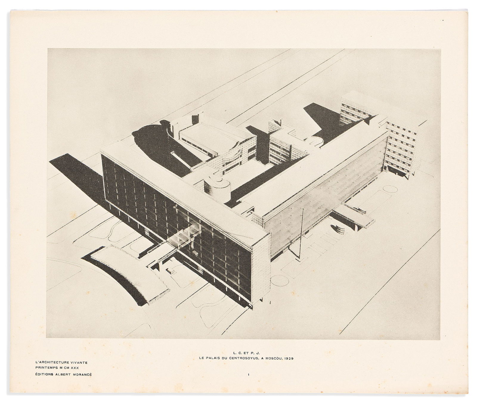 Le Corbusier & Pierre Jeanneret. LíArchitecture Vivante, Printemps, No. 27. Paris: …: Le Corbusier (1887-1965) & Pierre Jeanneret (1896-1967) LíArchitecture Vivante, Printemps, No. 27.Paris: …ditions Albert MorancÈ, 1930.First edition, quarto; with 25 plates and numerou