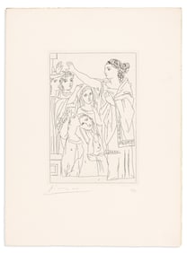 Pablo Picasso. Six Signed Proofs of Original Etchings Made to Illustrate an Edition of