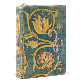 Catholic Church, Latin Service. Missale Romanum. Bound in a Colorful Silk Embroidered Binding.