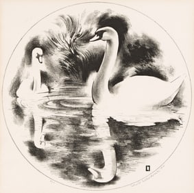 Louis Lozowick (1892-1973) Untitled (Swans), 1930.