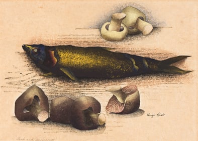 Luigi Rist (1888-1959) Fish and Mushrooms, 1953.