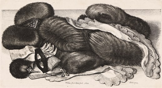 Wenzel Hollar (1607-1677) Muffs and Articles of Clothing on a Table, 1647.