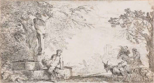 Giovanni Benedetto Castiglione (1609-1664) Two etchings.
