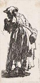 Rembrandt van Rijn (1606-1669) Old Beggar Woman with a Gourd, circa 1629.