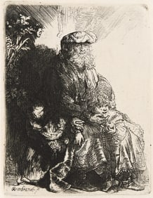 Rembrandt van Rijn (1606-1669) Abraham Caressing Isaac, 1637.