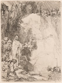 Rembrandt van Rijn (1606-1669) The Raising of Lazarus: Small Plate, 1642.