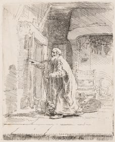 Rembrandt van Rijn (1606-1669) The Blindness of Tobit: The Larger Plate, 1651.