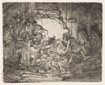 Rembrandt van Rijn (1606-1669) The Adoration of the Shepherds: with the Lamp, circa 1654.