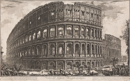Giovanni B. Piranesi (1720-1778) Veduta dell'Anfiteatro Flavio, detto il Colosseo, 1757.