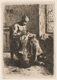 Jean-FranÁois Millet (1814-1875) La Couseuse, 1855-56.