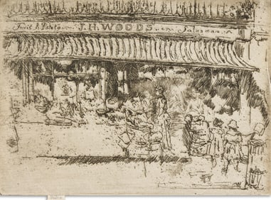 James Abbott McNeill Whistler (1834-1903) J.H. Woods' Fruit Shop, Chelsea, 1887-8.