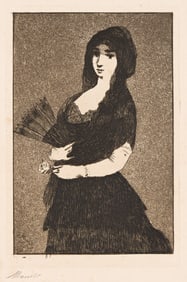 …douard Manet (1832-1883) Fleur Exotique (La Femme a la Mantille), 1868.