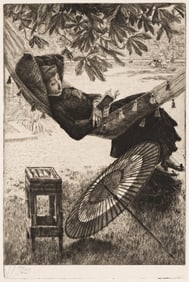James Jacques Tissot (1836-1902) Le Hamac, 1880.