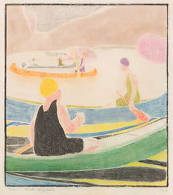 Edna Boies Hopkins (1872-1937) Canoes (Swift Water), 1917.