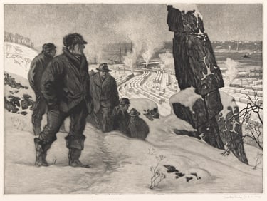 Martin Lewis (1881-1962) Above the Yards, Weehawken, 1918.