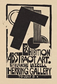 Blanche Lazzell (1878-1956) Abstract Art Exhibit, Herring Gallery, circa 1920.