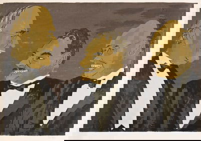 Ben Shahn (1898-1969) Vandenberg, Dewey, and Taft, 1941.