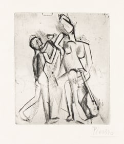 Pablo Picasso (1881-1973) Deux figures nues, 1909.