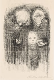 Kathe Kollwitz (1867-1945) Wehrt dem Hunger! Kauft Ern‰hrungsgeld, 1924.