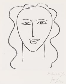 Henri Matisse (1869-1954) …tudes pour la Vierge, Visage, 1950-51.