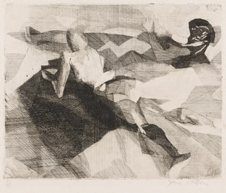 Jacques Villon (1875-1963), Sur les rochers, 1927.