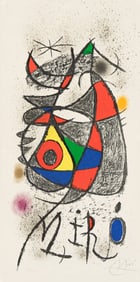 Joan MirÛ (1893-1983) Affiche pour l'Exposition "Peintures, gouaches, dessins," 1972.