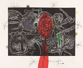 Joan MirÛ (1893-1983) Plate II from Espriu - MirÛ, 1975.
