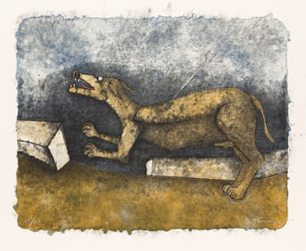 Rufino Tamayo (1899-1991) Perro Herido, 1989.
