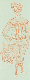 Andy Warhol (1928-1987), Tattooed Woman Holding a Rose, circa 1955.