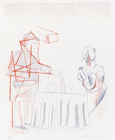 David Hockney (b. 1937), Figures with a Still Life, 1976-77.