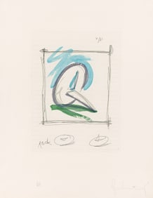 Claes Oldenburg (1929-2022), Sketch for a Sculpture in the Form of a Steel Tack, 1981.