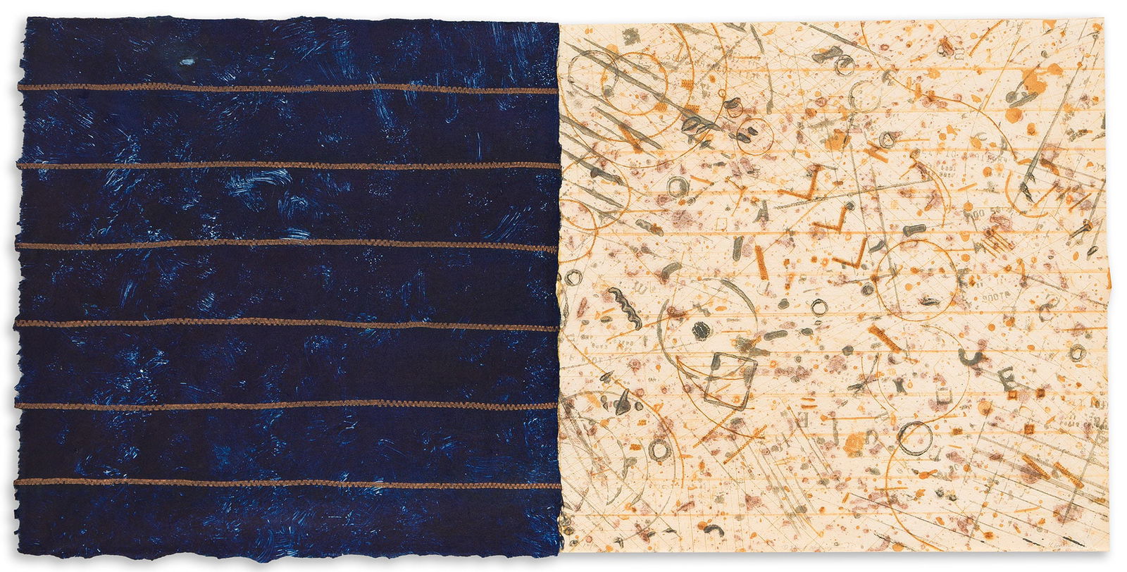 David Shapiro (1944-2014), Clearing I, 1988.: David Shapiro(1944-2014)Clearing I.Monoprint with acrylic and printed Japanese paper collage, 1988.Signed, dated, titled and numbered 10/20 in pencil, lower margin. Printed and published by Echo Press