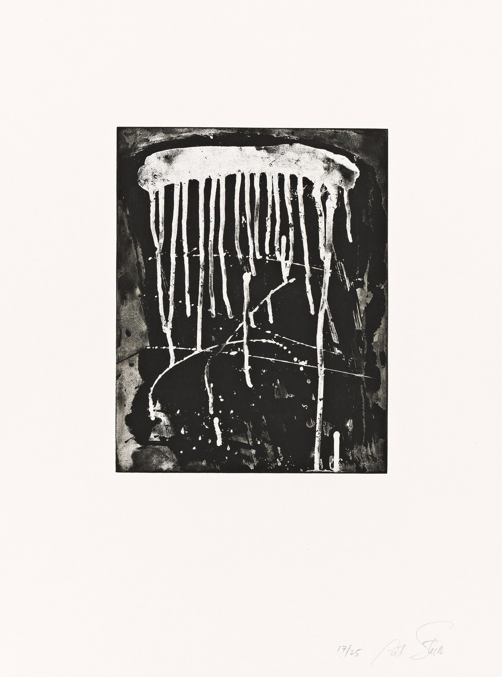 Pat Steir (b. 1940), Little Drip, 1991.: Pat Steir(b. 1940)Little Drip.Soft-ground etching and aquatint reversal on Somerset wove paper, 1991.Signed and numbered 17/25 in pencil, lower right. Printed by Crown Point Press, San Francisco, with
